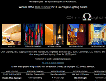 Tablet Screenshot of ohmlighting.com